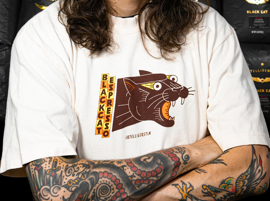Black Cat Traditional Tee