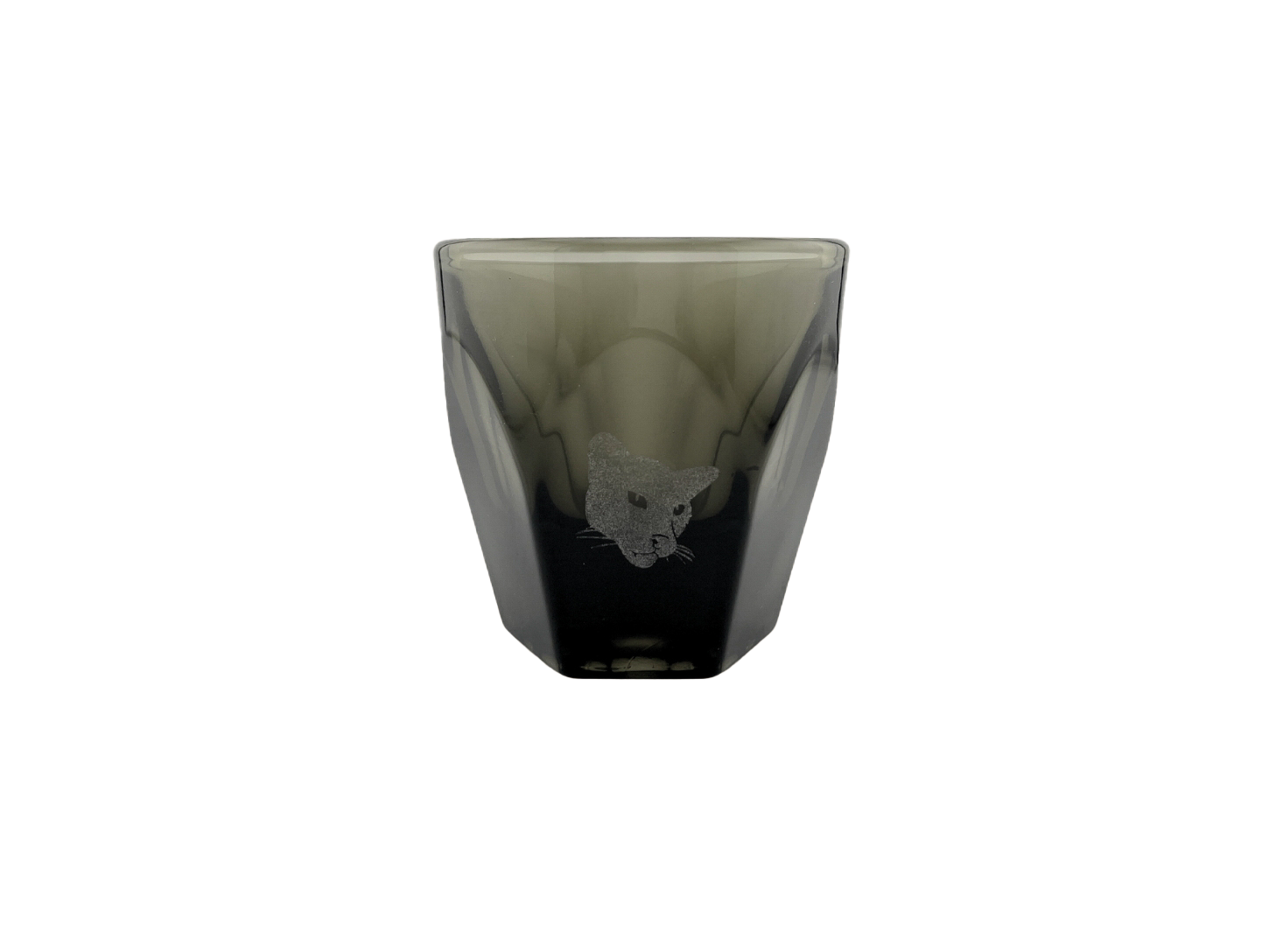 Black Cat Vero Cortado Glass in Smoke 4.25 oz